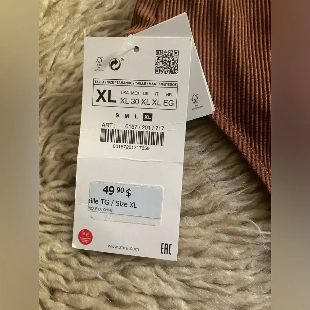 NWT Zara Ribbed One-Piece Swimsuit - Picture 4 of 5